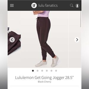 Lululemon Get Going Joggers 28.5